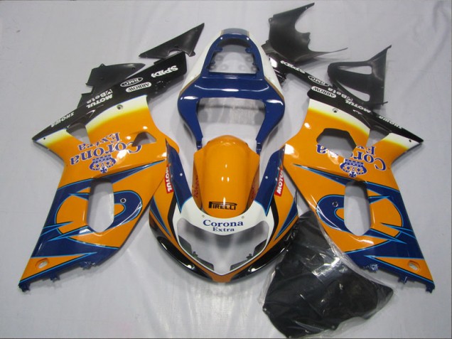 Blau Orange Corona Extra Suzuki GSXR 600 K1 K2 K3 01-03 Motorrad Verkleidungen