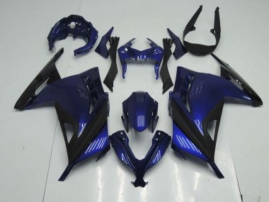 Blau Schwarz Kawasaki ZX 300R 13-16 Motorrad Verkleidungen