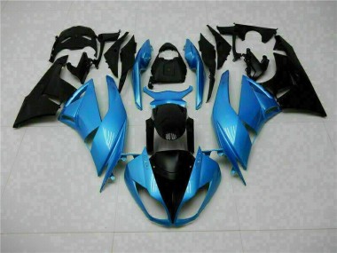 Blau Schwarz Kawasaki ZX6R 09-12 Motorrad Verkleidungen