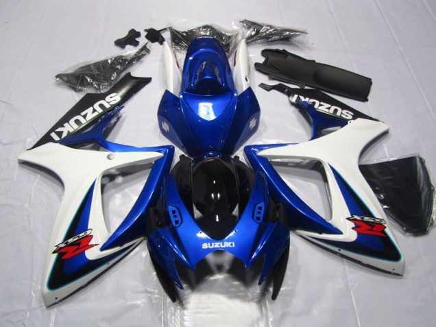 Blau Weiß Suzuki GSXR 600 K6 06-07 Motorrad Verkleidungen