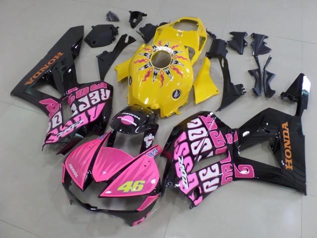 Gelb Rosa Rossi Honda CBR 600 RR 13-21 Motorrad Verkleidungen