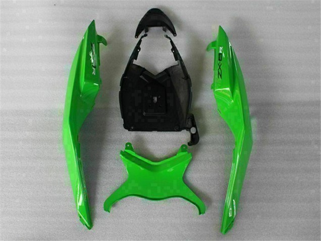 Grün Schwarz Kawasaki ZX6R 09-12 Motorrad Verkleidung