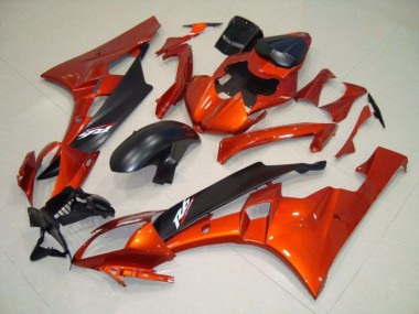 Orange Matt schwarz Yamaha R6 06-07 Motorrad Verkleidung