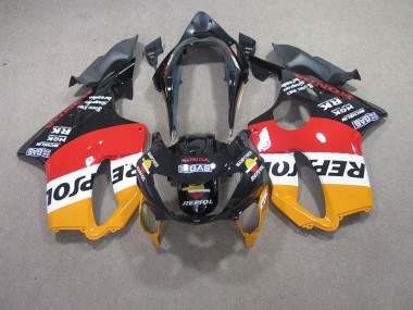 Rot Schwarz Repsol Honda CBR 600 F4 99-00 Motorrad Verkleidungen