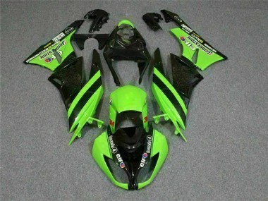 Schwarz Grün 3M Touch4 Kawasaki ZX6R 09-12 Motorrad Verkleidungen