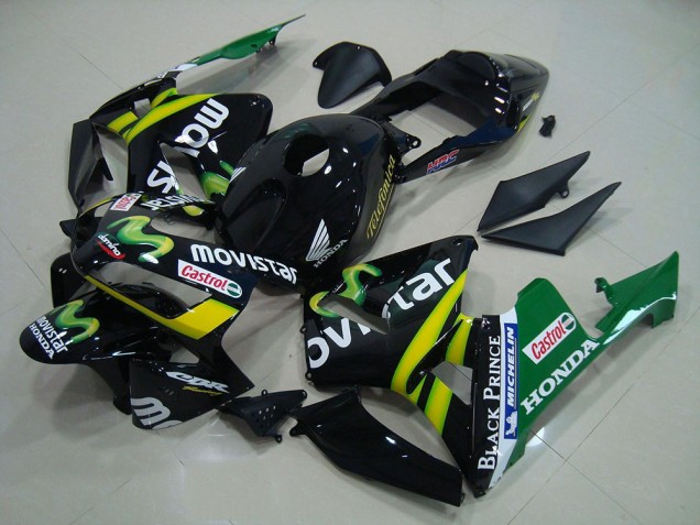 Schwarz Movistar Honda CBR 600 RR 03-04 Motorrad Verkleidungen