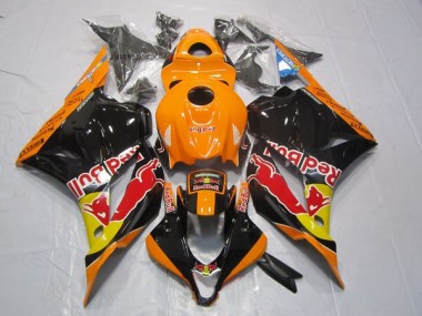 Schwarz Orange Rot Bull Honda CBR 600 RR 09-12 Motorrad Verkleidung