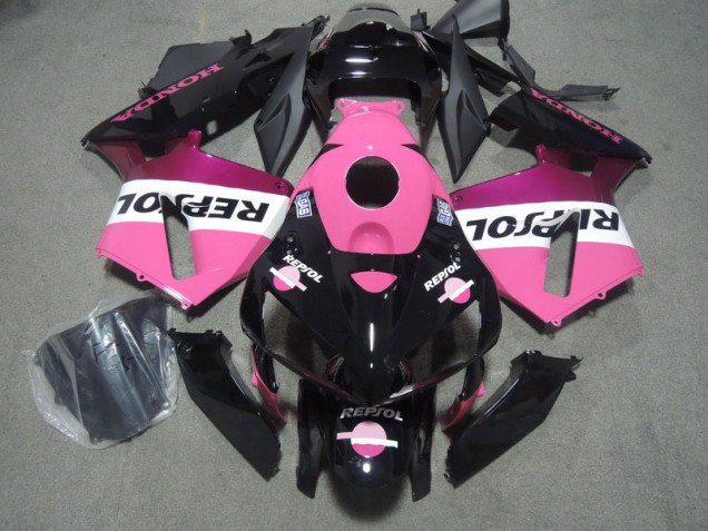 Schwarz Rosa Repsol Honda CBR 1000 RR 04-05 Motorrad Verkleidungen