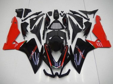 Schwarz Rot Aprilia RSV4 09-15 Motorrad Verkleidungen & Plastik