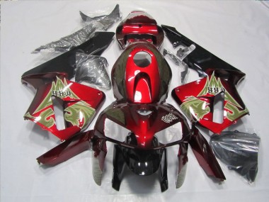 Schwarz Rot Honda CBR 600 RR 05-06 Motorrad Verkleidungen Komplett Sets