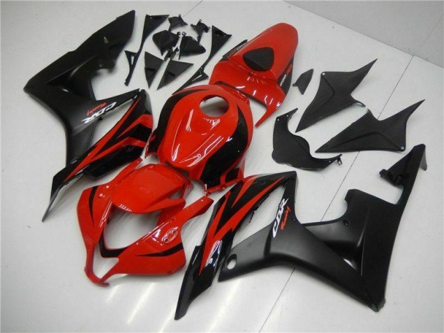 Schwarz Rot Honda CBR 600 RR 07-08 Motorrad Verkleidungen Komplett Sets