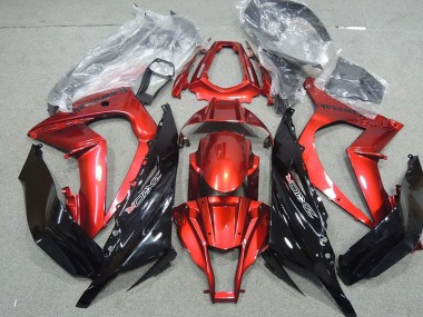 Schwarz Rot Kawasaki ZX10R 11-15 Motorrad Verkleidungen