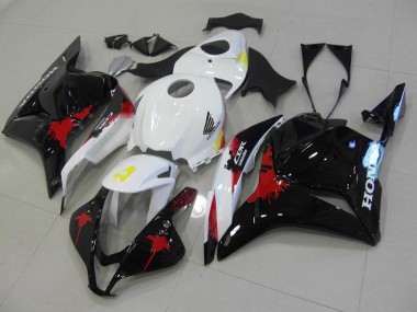 Schwarz Rote Weiß Honda CBR 600 RR 09-12 Motorrad Verkleidungen