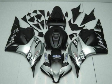 Schwarz Silber Repsol Honda CBR 600 RR 09-12 Motorrad Verkleidungen