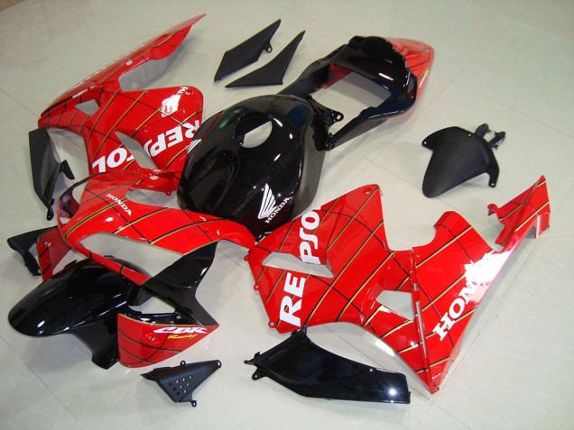 Schwarz Spider Man Repsol Honda CBR 600 RR 03-04 Motorrad Verkleidungen