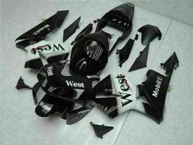 Schwarz West Honda CBR 600 RR 03-04 Motorrad Verkleidungen