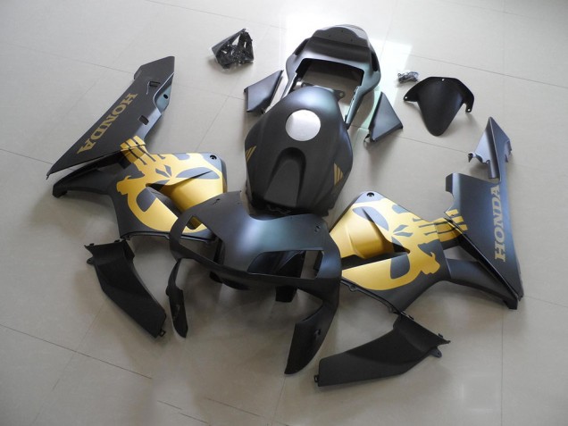 Schwarz und Gold Aufkleber Honda CBR 600 RR 03-04 Motorrad Verkleidung