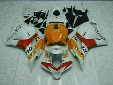 Weiß Orange Repsol Honda CBR 600 RR 09-12 Motorrad Verkleidungen