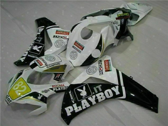 Weiß Schwarz Playboy Honda CBR 1000 RR 08-11 Motorrad Verkleidungen